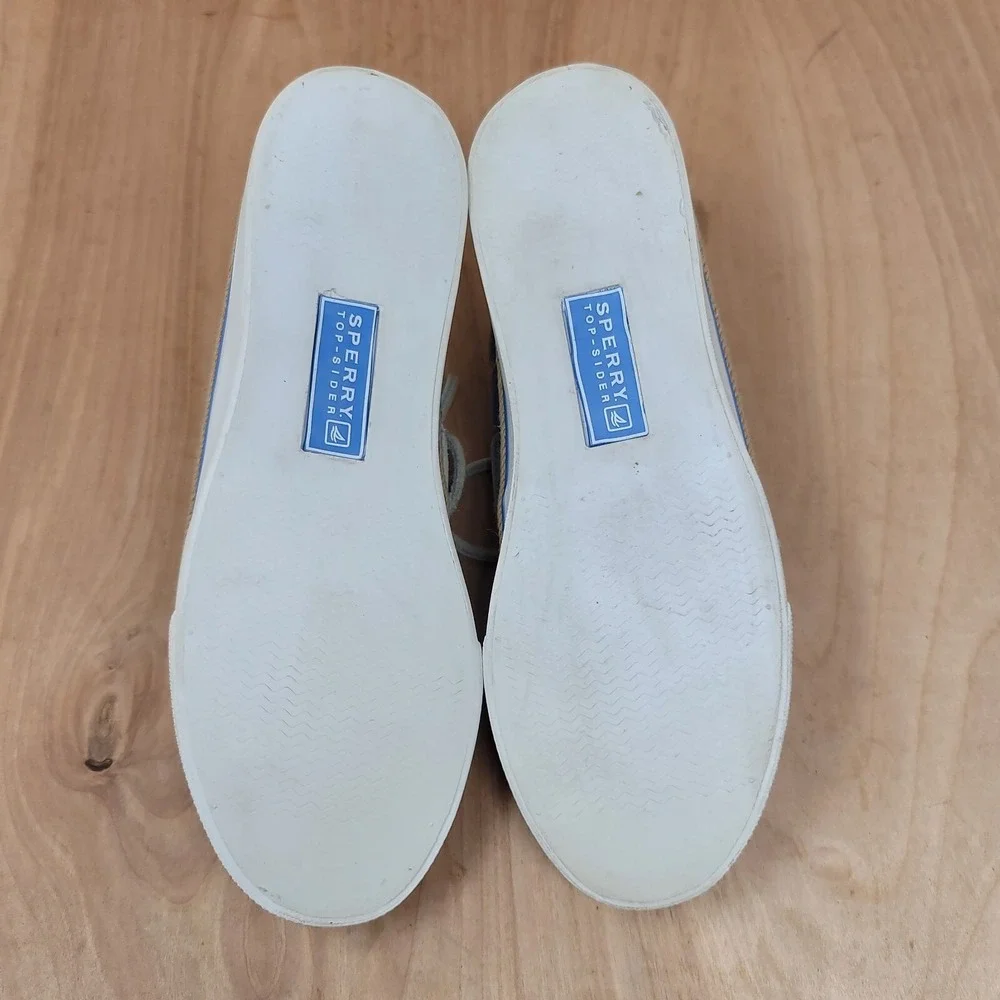 Sperry Top-Sider Womens Size 5.5 M Boat Shoes Blue Canvas